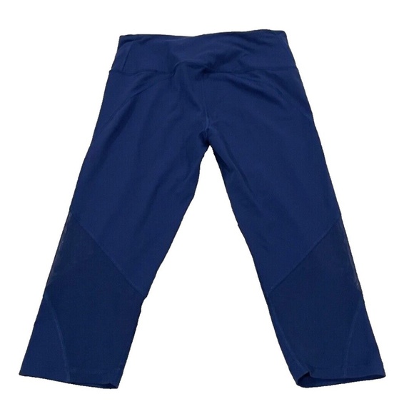 Knockout by Victoria's Secret Crop Leggings with Sheer Cutouts; Navy; Size S - Picture 2 of 6